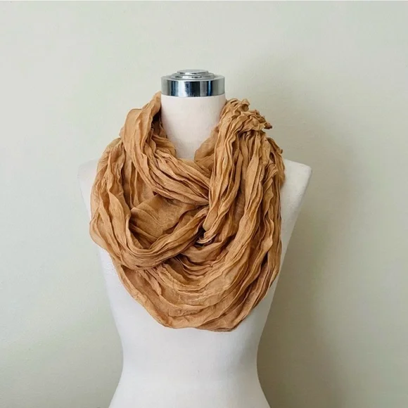 Chic Tan Wrap Infinity Scarf - Picture 1 of 2